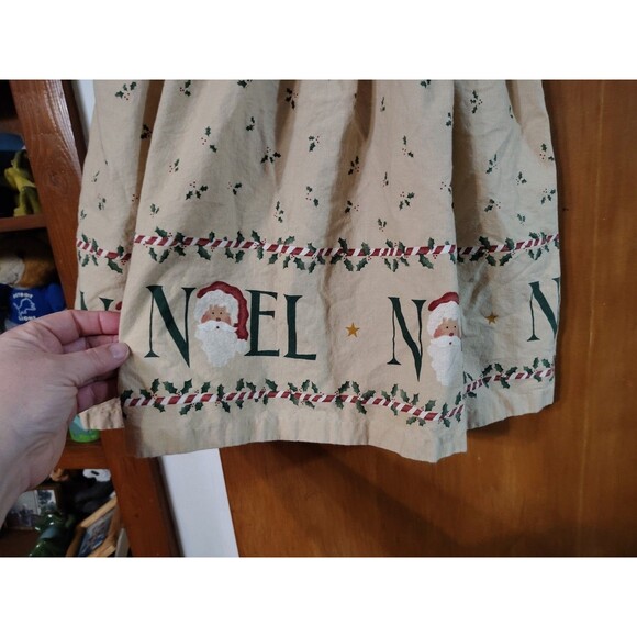 Vintage Handmade Christmas Toddler Dress Noel Santa See Description - Picture 4 of 8